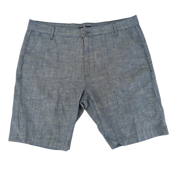 7 For All Mankind 100% Cotton‎ Chino Shorts Men's Size 36 Chambray - Picture 1 of 4
